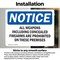 Signmission All Weapons Concealed Firearms Prohibited OSHA Notice Sign, Vinyl Decal, 10in W x 7in L, 2PK OS-2PACK-NS-D-710-L-15248 - alternate 5